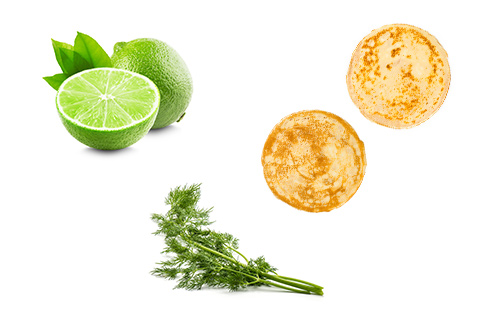 Aperitif entrée tarama sur blinis ou pain avec citron vert et aneth lefishgourmand